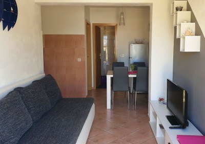 apartman roza, dnevni boravak i blagovaonica